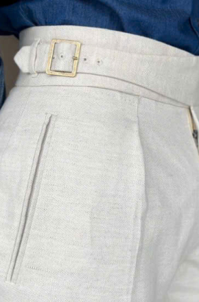 QUẦN TÂY NAM màu trắng kem