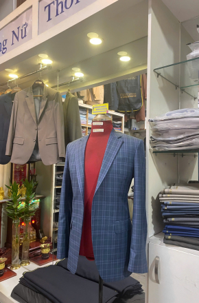 Mẫu vest nam Xanh dương trung tính