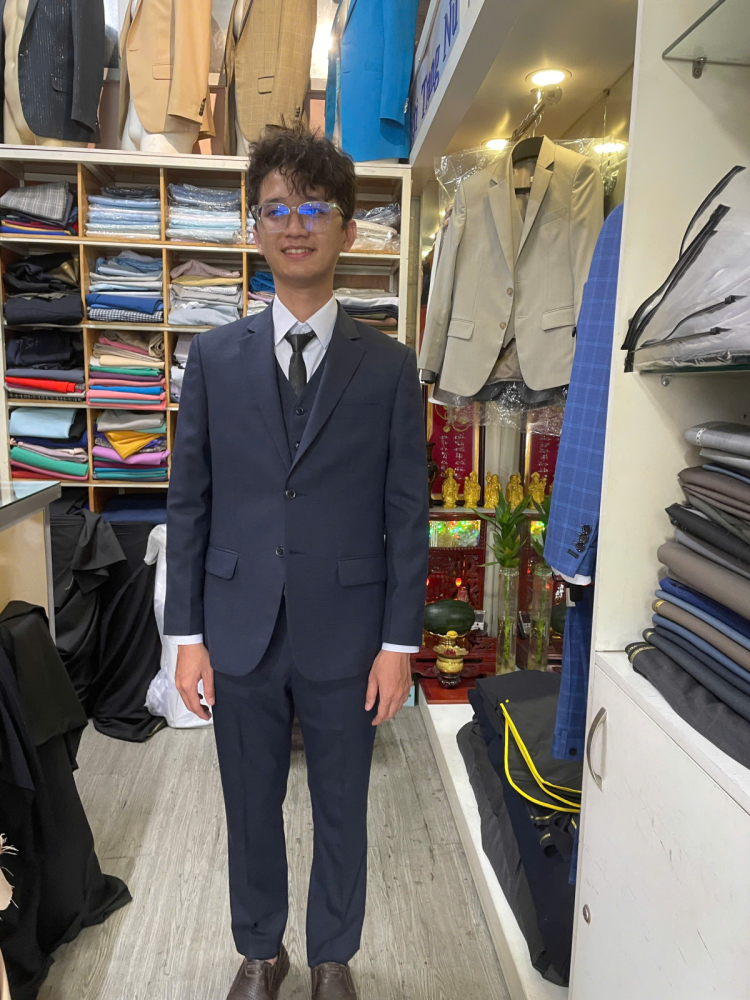 Mẫu Vest Nam Xanh Đen