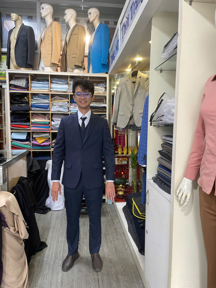Mẫu Vest Nam Xanh Đen
